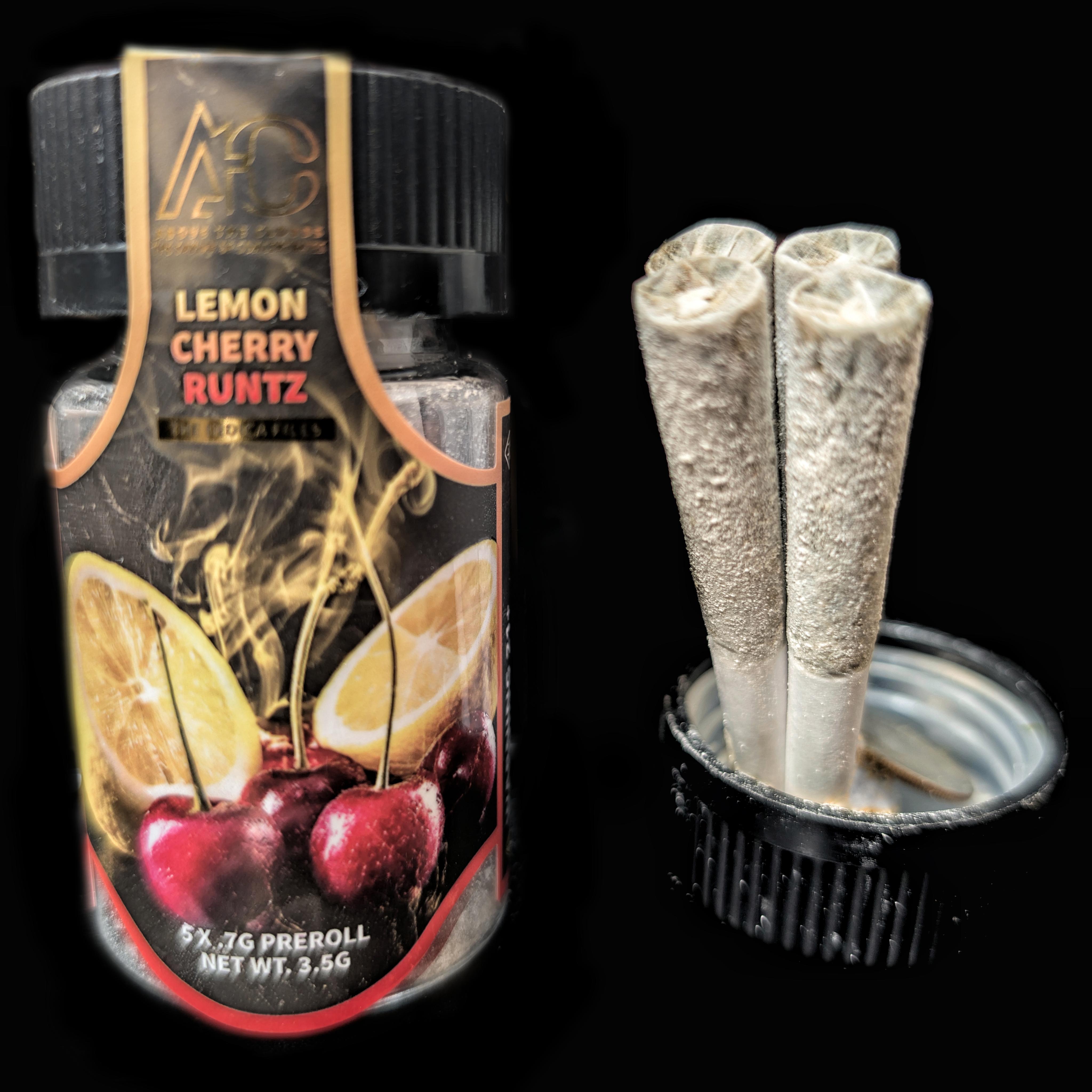 Solventless mini cloud cones rolled in THCa diamonds. (5 per jar) – Lemon Cherry Runtz