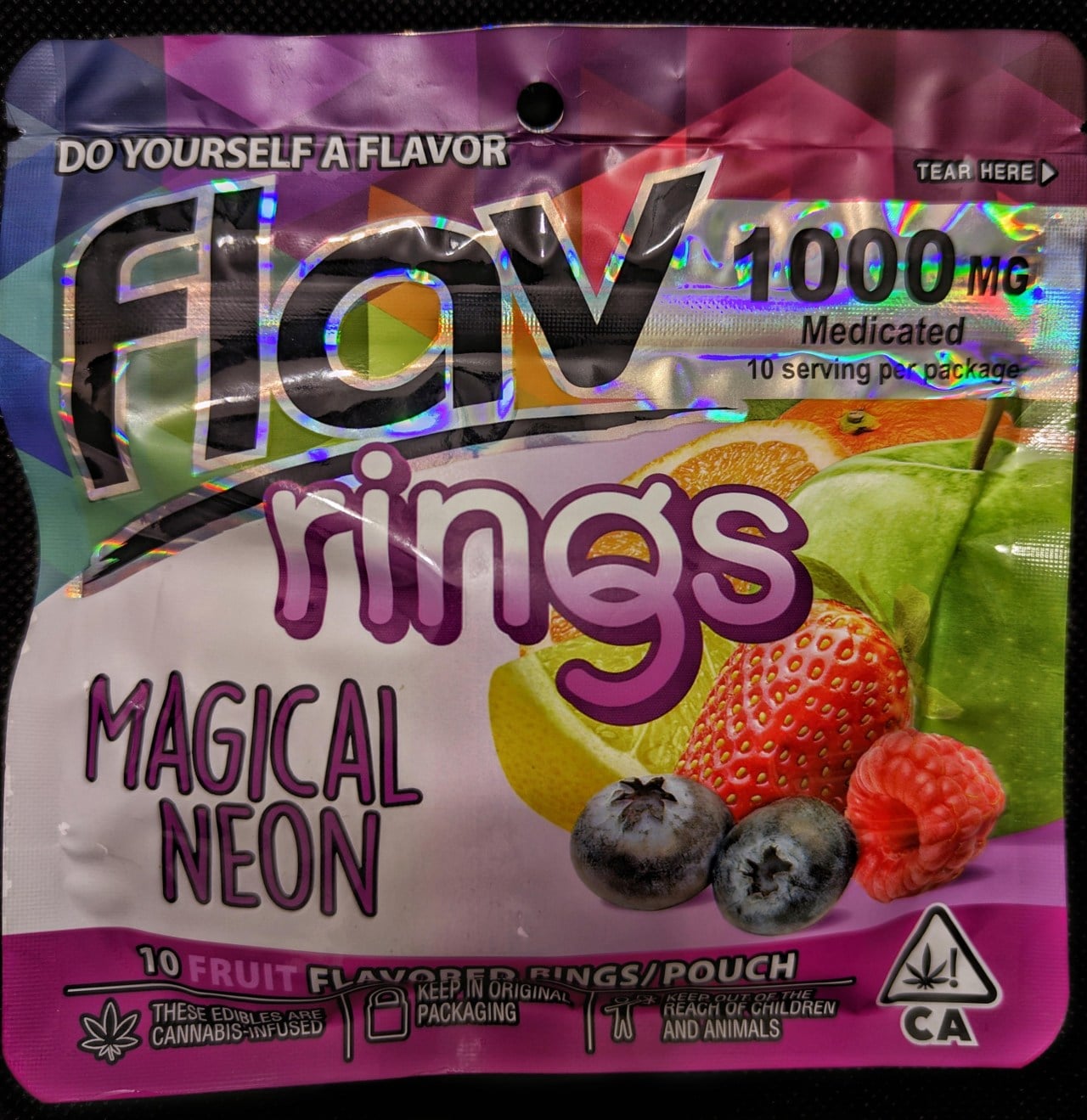 Flav Magical Neon Rings – 1000mg $20