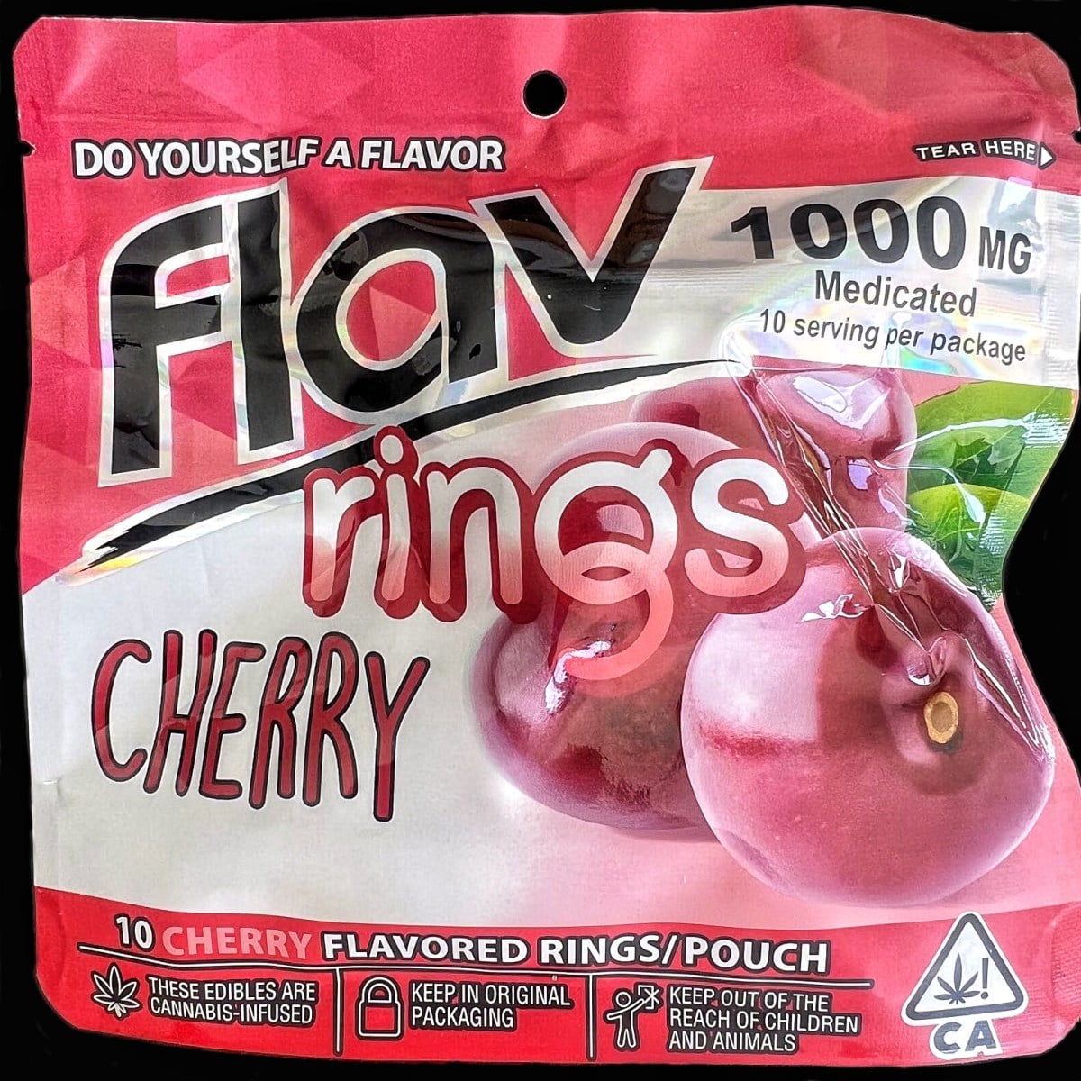 Flav Cherry Rings – 1000mg $20